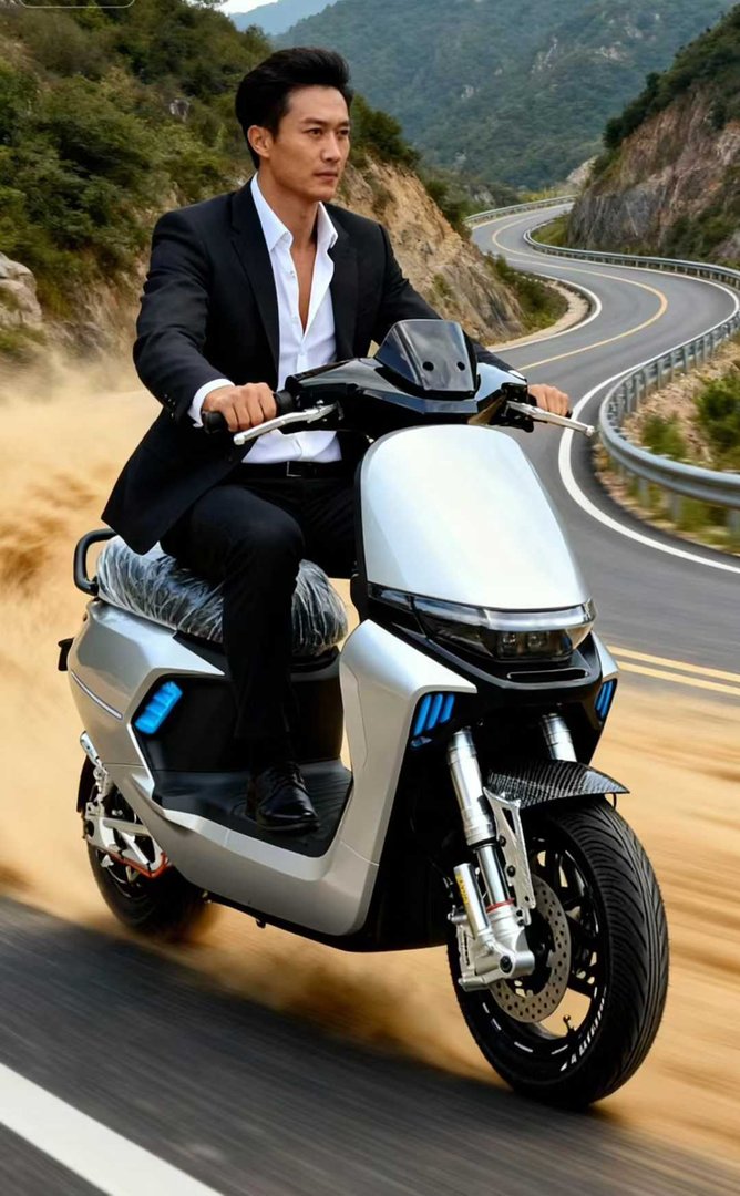 Powerful, fast, and capable of carrying a lot of cargo, the Xiaojiu electric motorcycle